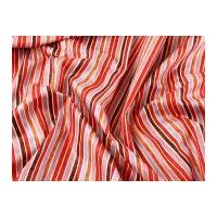 Colourful Stripes Print Cotton Poplin Dress Fabric Red