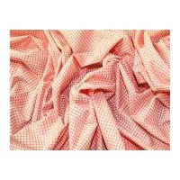 Colour Woven Yarn Dyed 2mm Gingham Cotton Chambray Dress Fabric Coral Peach