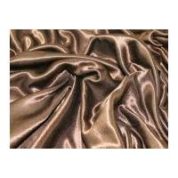 Cotton Backed Satin Dress Fabric Brown