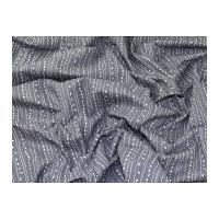 Contemporary Christmas Mini Stripe Print Cotton Calico Fabric Natural on Grey