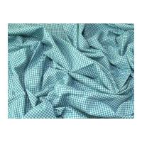 Colour Woven Yarn Dyed 2mm Gingham Cotton Chambray Dress Fabric Teal