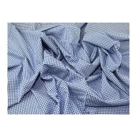 Colour Woven Yarn Dyed 2mm Gingham Cotton Chambray Dress Fabric Blue