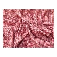 colour woven yarn dyed 2mm gingham cotton chambray dress fabric red