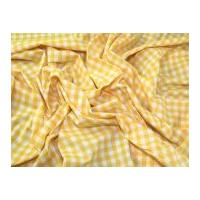 Colour Woven Yarn Dyed 9mm Gingham Cotton Chambray Dress Fabric Yellow