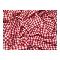 colour woven yarn dyed 9mm gingham cotton chambray dress fabric red