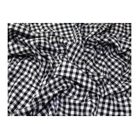 Colour Woven Yarn Dyed 9mm Gingham Cotton Chambray Dress Fabric Black