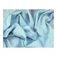 colour woven yarn dyed 2mm stripe cotton chambray dress fabric turquoi ...