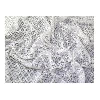 Cotton & Nylon Fancy Lace Dress Fabric White