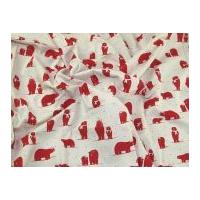 contemporary bears with hats scarves print cotton calico fabric