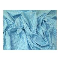 Colour Woven Yarn Dyed 2mm Gingham Cotton Chambray Dress Fabric Turquoise