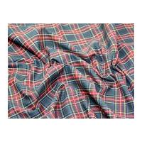 cotton tartan check dress fabric greenblueredyellow