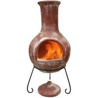 Colima Chiminea with Lid and Stand - Extra Large Red