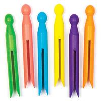 Coloured Wooden Dolly Pegs (Per 3 packs)