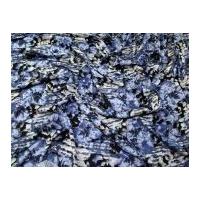 Cotswald Floral Stretch Jersey Dress Fabric Blue