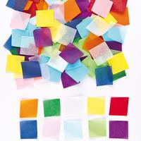 coloured mini tissue squares per 3 packs
