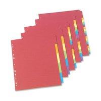 concord bright subject dividers europunched 12 part a4 assorted ref 50 ...