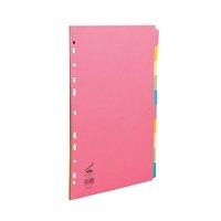concord bright subject dividers europunched 10 part extra wide a4 asso ...