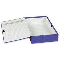 Concord (Foolscap) Contrast Box File Laminated Paper-lock 75mm Spine Purple [Pack 5]