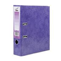 Concord (A4) Contrast Lever Arch File Laminated Capacity 80mm Purple [Pack 10]