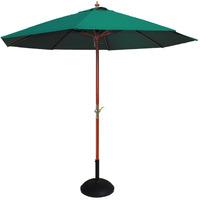 Cozy Bay Green 2.5m Wooden Parasol with Crank