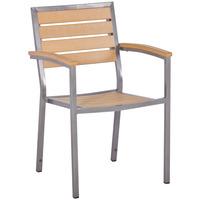 Cozy Bay Macchiato Stackable Synthetic Teak Bistro Chair