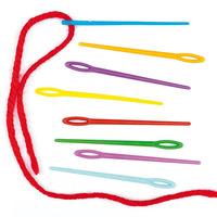 coloured plastic needles per 3 packs