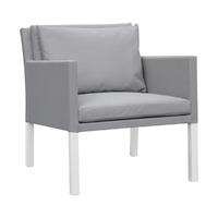 Cozy Bay Verona Aluminium and Fabric Single Arm Sofa in White and Grey