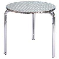 Cozy Bay Bistro Round 3 Legged Table with Stainless Steel Curve Edging