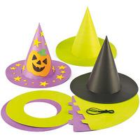 Coloured Witch & Wizard Hats (Pack of 3)