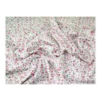 Corsage Miniature Floral Print Tufted Cotton Dress Fabric Pink