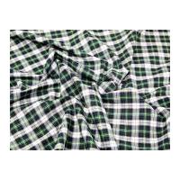 Cotton Tartan Check Dress Fabric Black/White/Green//Yellow