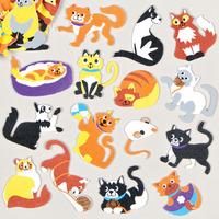 Cool Cat Foam Stickers (Per 3 packs)