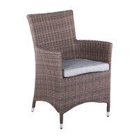 Cozy Bay Hawaii Rattan Low Back Arm Chair in Onyx Cocoa