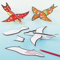 Colour-in Dinosaur Gliders (Pack of 24)