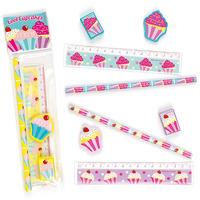Cool Cupcakes 4-Piece Stationery Sets (Pack of 3)