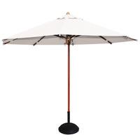 Cozy Bay Creamy White 2.5m Wooden Parasol with Pulley