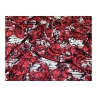 Cotswald Floral Stretch Jersey Dress Fabric Red