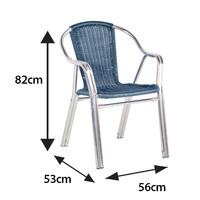 Cozy Bay Cappuccino Bistro Chair in Blue