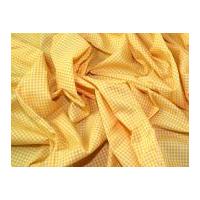 Colour Woven Yarn Dyed 2mm Gingham Cotton Chambray Dress Fabric Yellow