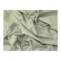 Colour Woven Yarn Dyed 2mm Stripe Cotton Chambray Dress Fabric Green