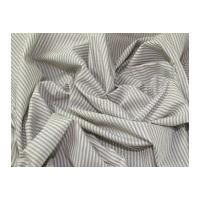 Colour Woven Yarn Dyed 2mm Stripe Cotton Chambray Dress Fabric Beige