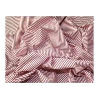 Colour Woven Yarn Dyed 2mm Stripe Cotton Chambray Dress Fabric Red