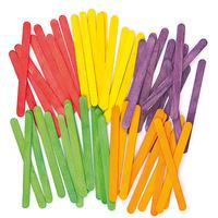 Coloured Wooden Craft Sticks (Pack of 200)
