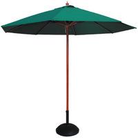 cozy bay green 3m wooden parasol with pulley