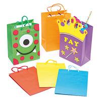 coloured gift bags pack of 24