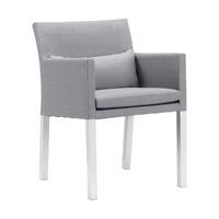 Cozy Bay Verona Aluminium and Fabric Dining Chair in White and Grey