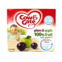 Cow & Gate 4 Month Plum & Apple 4 Pack