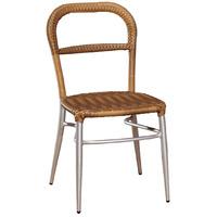 Cozy Bay Luca Stackable Bistro Chair Flat Weave