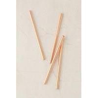 copper metallic straw set copper