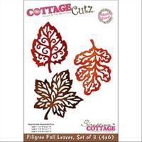 cottagecutz die 4x6 3 filigree fall leaves made easy 261991